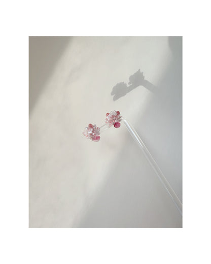 耳環｜Vivid•粉緋